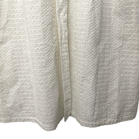 Liz Claiborne Eyelet Dress | Ivory / Cream | Size L - Picture 6 of 11